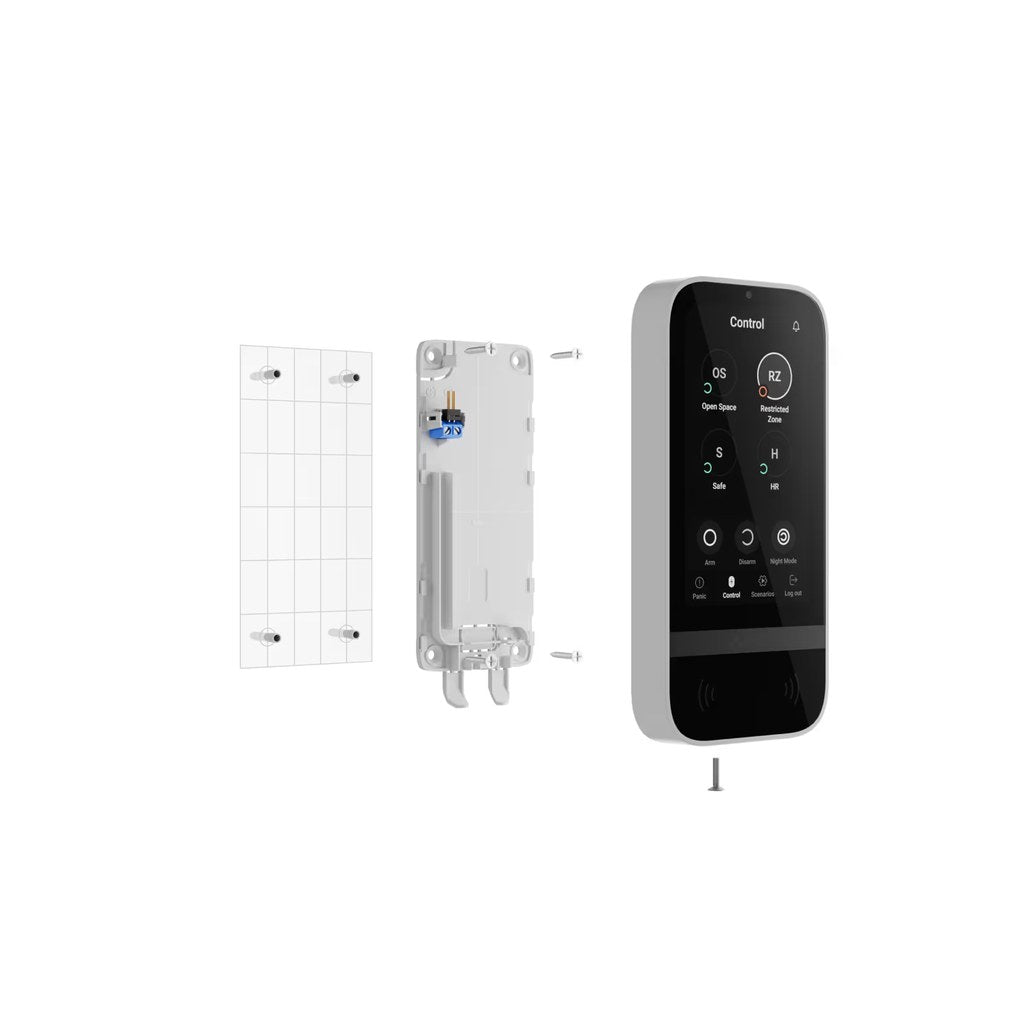Teclado AJAX KeyPad TouchScreen instalado en muro