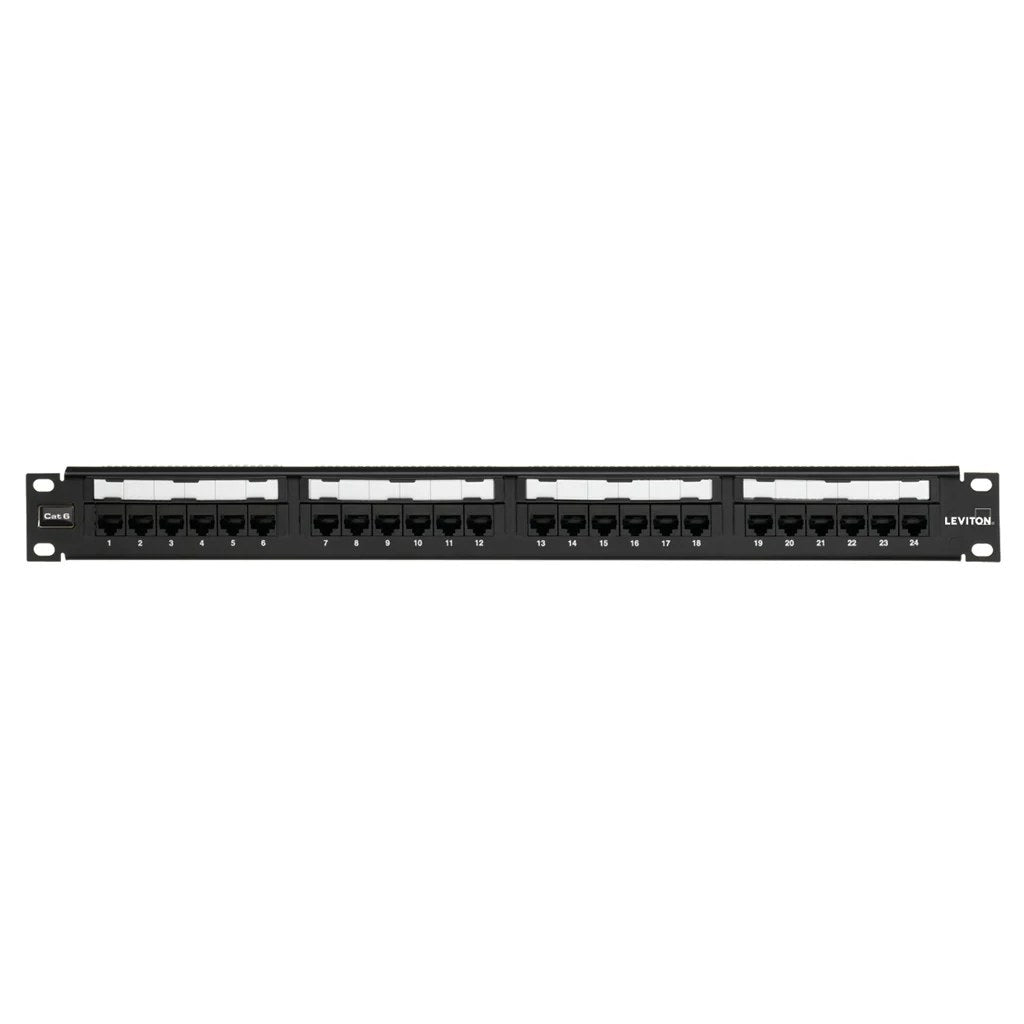 Patch panel Leviton eXtreme 6 24 puertos frente oficial