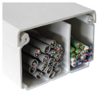 Canaleta 60x40 con tabique interno blanca