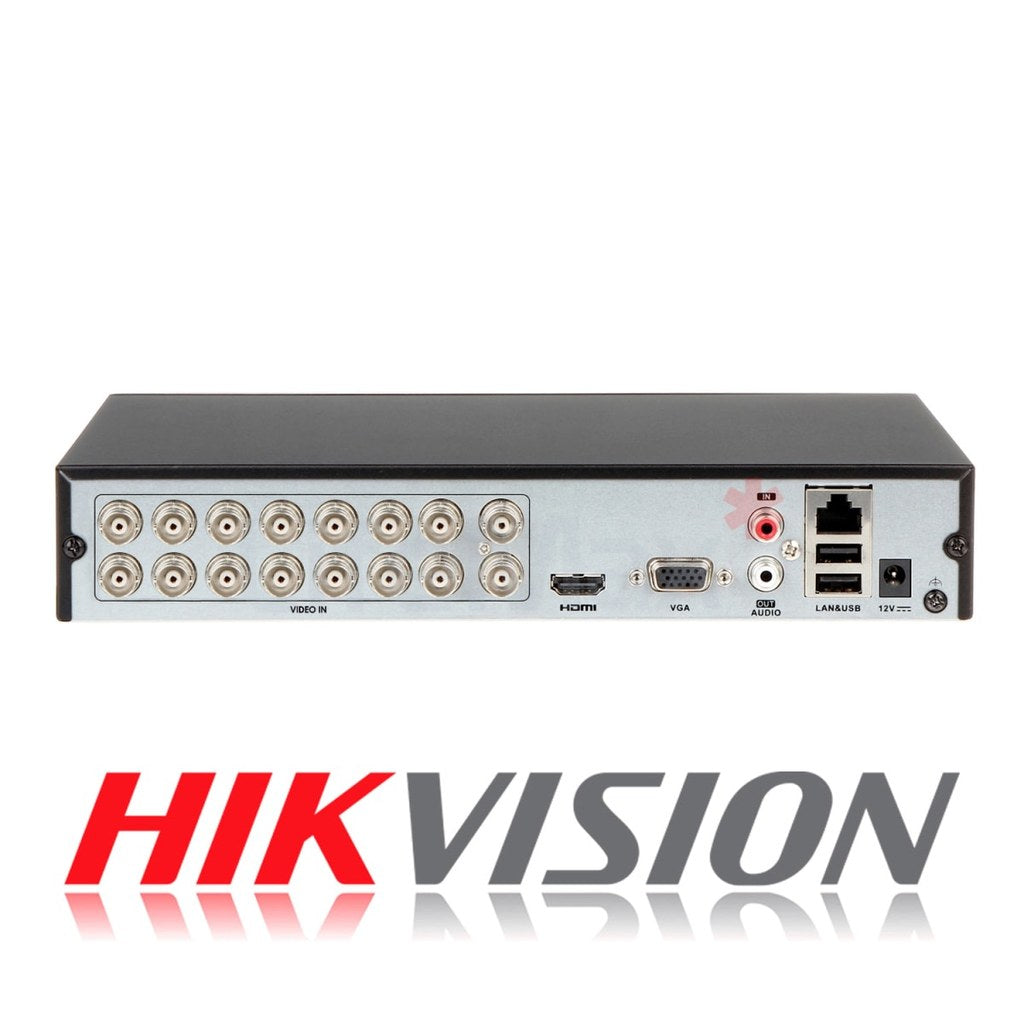 Hikvision DS-7216HGHI-M1/T — DVR Turbo HD 16 canales 1080p Lite H.265 1 bahía HDD