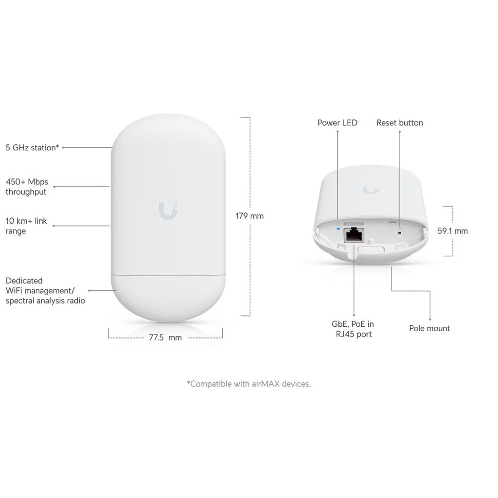 Access Point Ubiquiti U6 Enterprise vista frontal