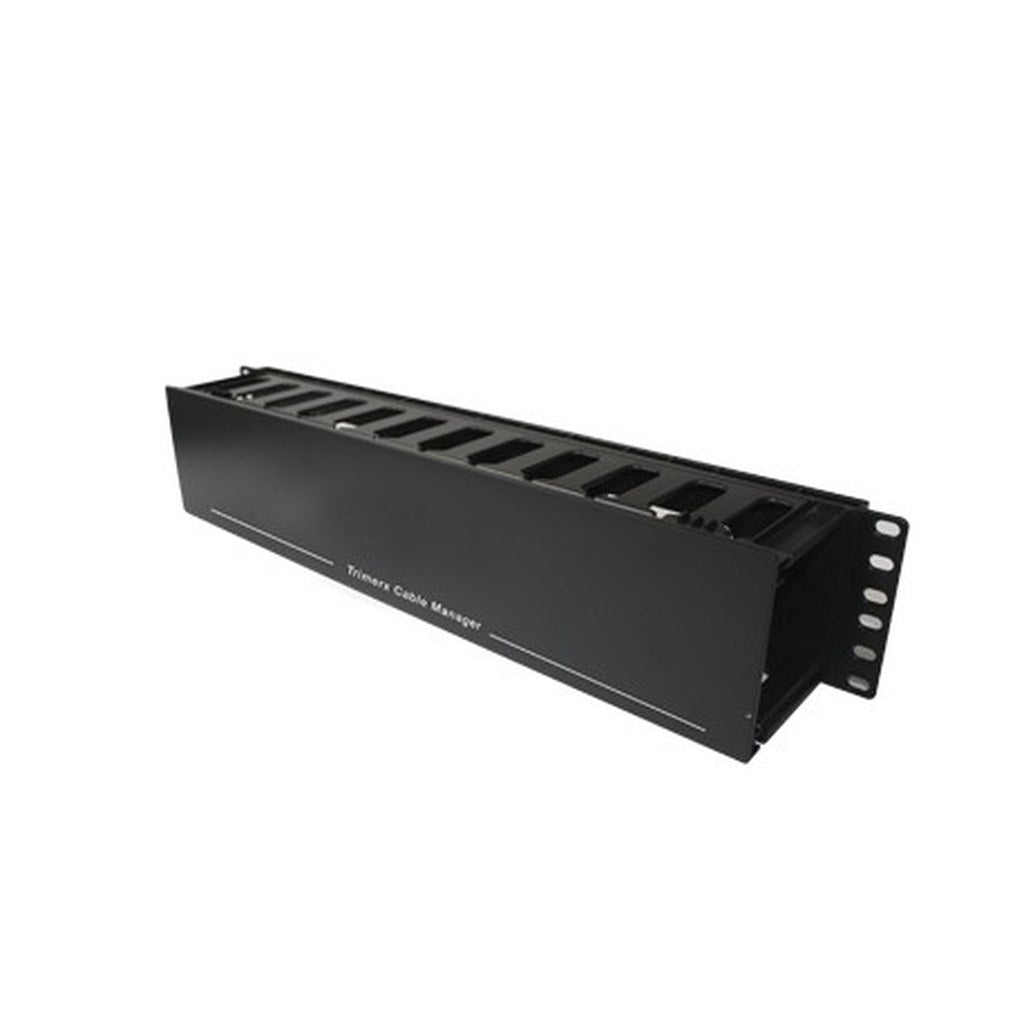 Trimerx TX-19x2U — Organizador de cables horizontal 2U con tapa abisagrada