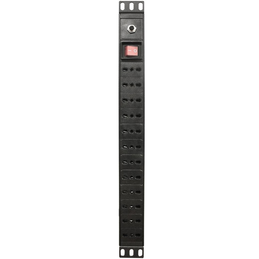 Trimerx PDU 1U — 12 enchufes 10A con interruptor y cable 3 m (rack 19")
