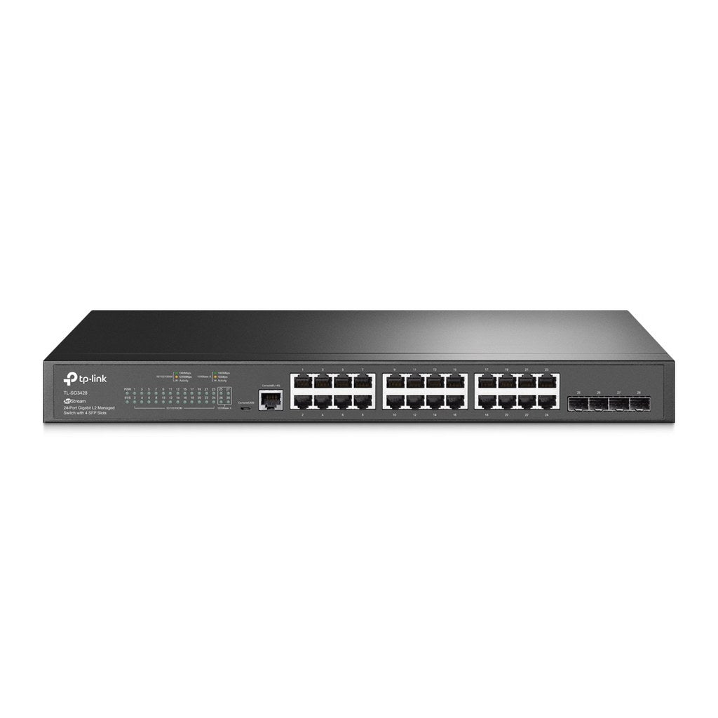 TP-Link TL-SG3428 — Switch administrable L2 24 puertos Gigabit + 4 SFP
